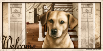Yellow Lab 2_Welcome sign 2